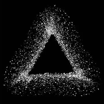 White Triangle Frame White Triangle Frame Isolated on Black Background Cop... Stock Photos
