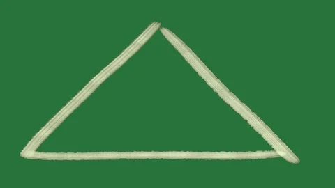 A white triangle on Green Screen illustration design frame motion Stock Footage 337335683
