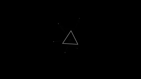 White Triangle Loading Screen Perfect Seamless Loop Stock Footage 340925845