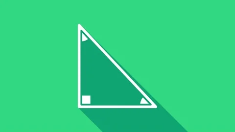 White Triangle math icon isolated on green background. 4K Video motion graphic Stock Footage 147151071