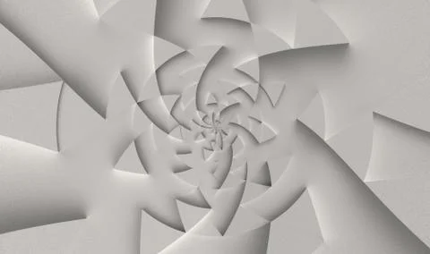 White triangle pattern backdrop background. 3D rendering. Illustrazione stock