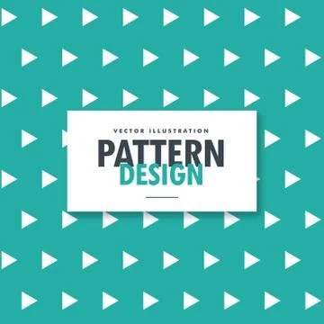 White triangle pattern on turquoise background Illustrazione stock