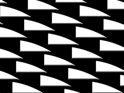 White triangle shapes beautiful pattern on black background Stock Illustration