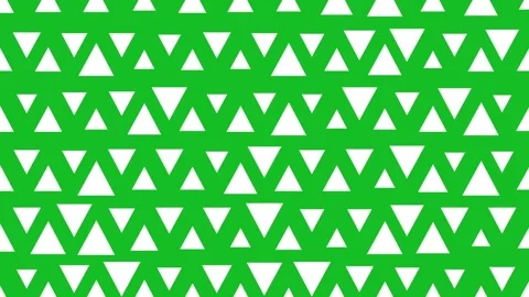 White triangle shapes pattern green screen motion graphics Video stock 294467003