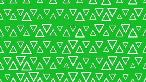 White triangle shapes pattern green screen motion graphics Stock Footage 296273907