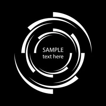 White triangle stripes in spiral form Stock Illustration