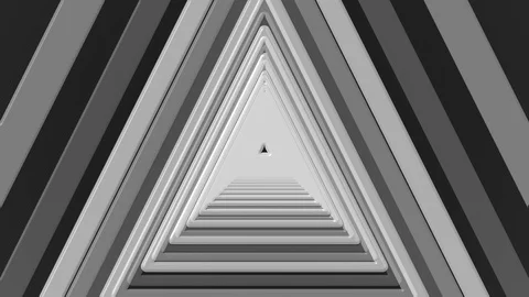 White Triangle Tunnel move Stock Footage 100144842