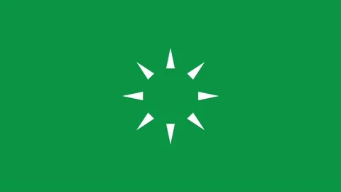 White triangles expanding in circular motion on green screen background animatio Stock Footage 331988931
