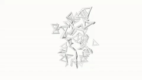 White triangles Stock Footage 192504007