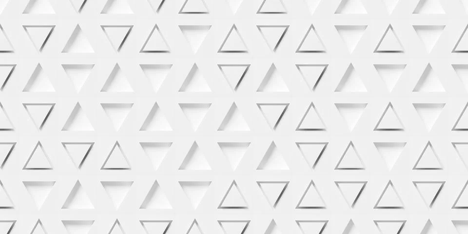 White triangles inset into triangle cut-out grid with some missing geometri.. Stock Illustration