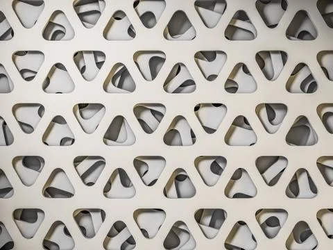 White triangular abstract background, Grunge surface. 3D renderi Stock Illustration