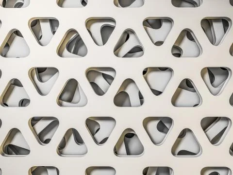 White triangular abstract background, Grunge surface. 3D renderi Illustrazione stock