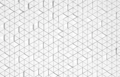 White triangular abstract background, Grunge surface, 3d Rendering Illustrazione stock