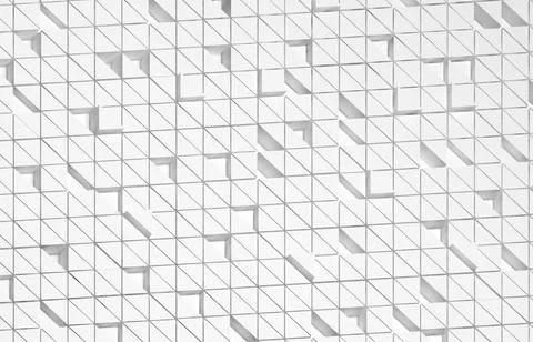 White triangular abstract background, Grunge surface, 3d Rendering Stock Illustration