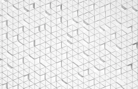 White triangular abstract background, Grunge surface, 3d Rendering イラスト素材