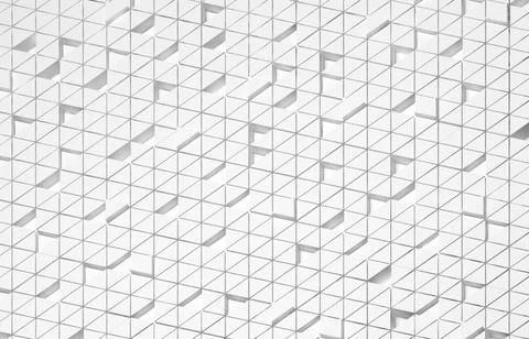 White triangular abstract background, Grunge surface, 3d Rendering Stock Illustration