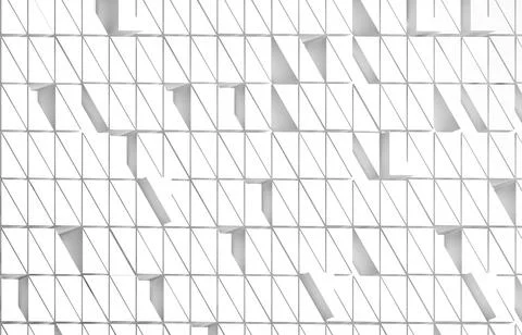 White triangular abstract background, Grunge surface, 3d Rendering Ilustración de archivo