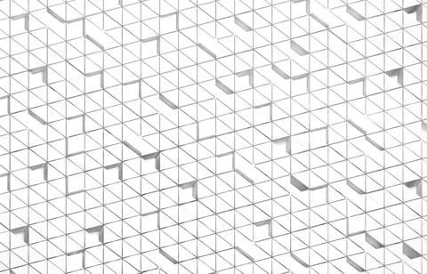 White triangular abstract background, Grunge surface, 3d Rendering Illustrazione stock