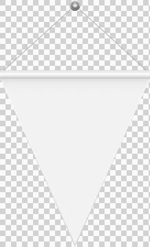White triangular pennant banner hanging from a string, perfect for custom d.. 스톡 일러스트