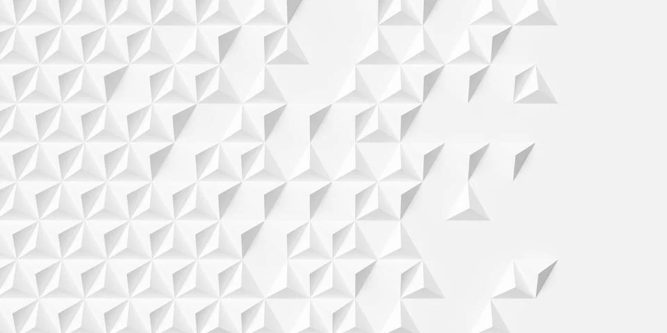 White triangular pyramids background wallpaper banner fading out Stock Illustration