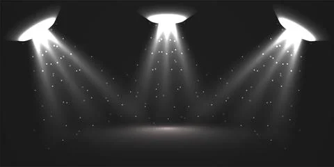 White Triple Spotlight Light Beam Background Stockillustratie