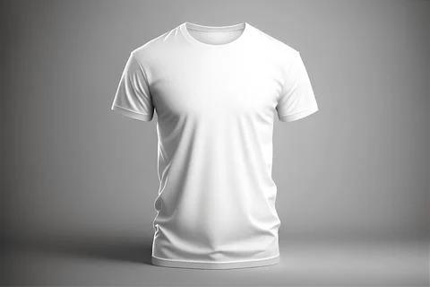 A white tshirt with a blank label on it Stock Illustration