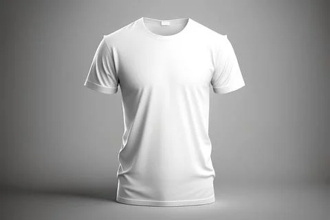 A white tshirt with a blank label on it Stock Illustration