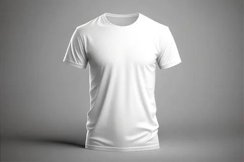 A white tshirt with a blank label on it Stock Illustration