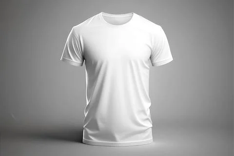 A white tshirt with a blank label on it Stock Illustration