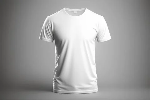 A white tshirt with a blank label on it Stock Illustration