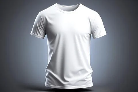 A white tshirt with a blank label on it Stock Illustration