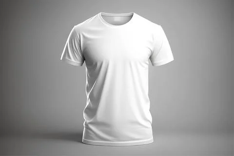 A white tshirt with a blank label on it Stock Illustration