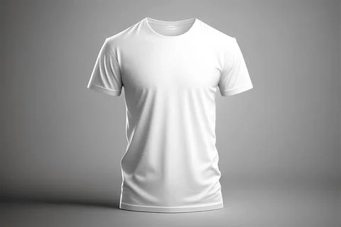 A white tshirt with a blank label on it Stock Illustration