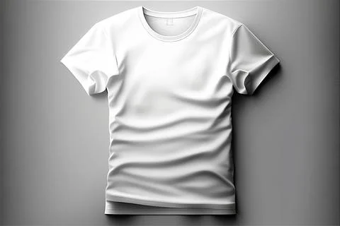 A white tshirt with a blank label on it Stock Illustration