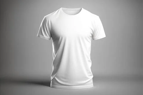 A white tshirt with a blank label on it Stock Illustration