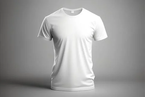 A white tshirt with a blank label on it Stock Illustration