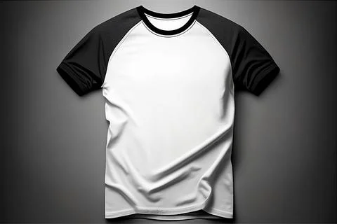 A white tshirt with a blank label on it Stock Illustration