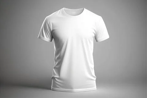 A white tshirt with a blank label on it Stock Illustration
