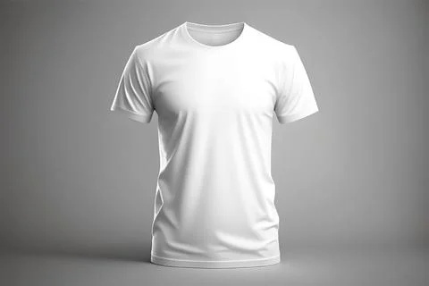 A white tshirt with a blank label on it Stock Illustration