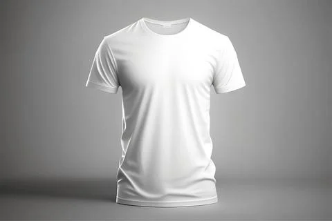 A white tshirt with a blank label on it Stock Illustration