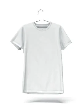 White tshirt on hanger Stock Illustration
