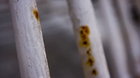 White tube with rust Stock Footage 60563655