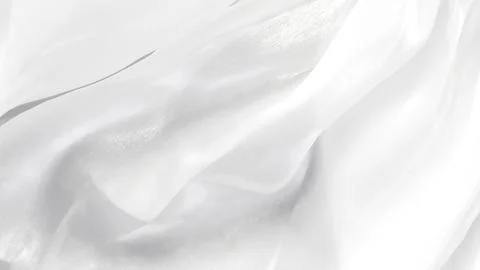 White tulle textile background with soft folds creating gentle minimal aesthe Stock Photos