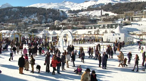 White Turf people Stock-Footage 63694115