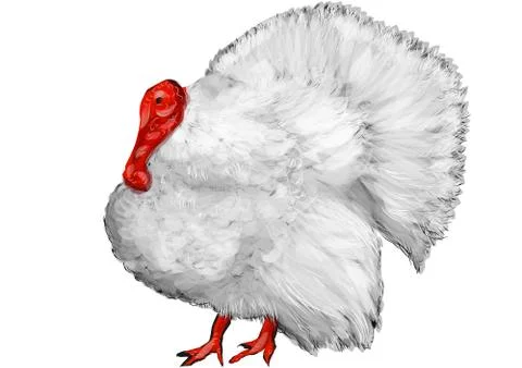 White turkey Stock Illustration