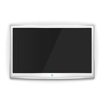 White TV Stock Illustration