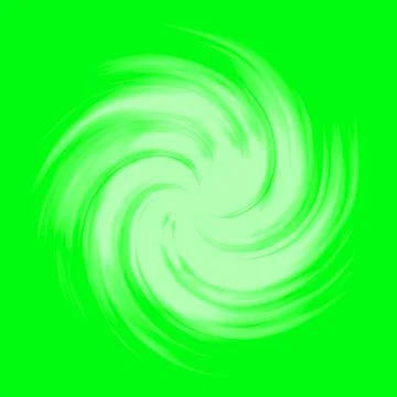 A white twisted galaxy on a green background. Green abstraction.  Stock Illustration