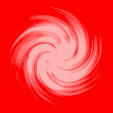 A white twisted galaxy on a red background. Red abstraction.  Stock Illustration