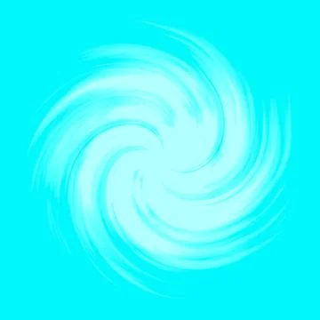 A white twisted galaxy on a turquoise background. Turquoise abstraction.  Stock Illustration
