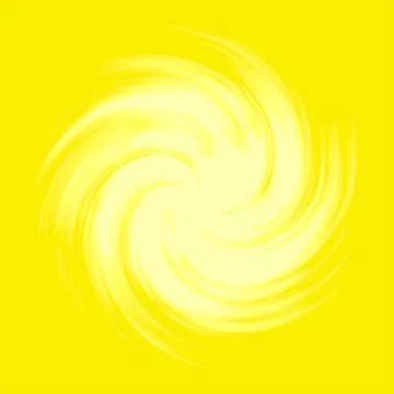 A white twisted galaxy on a yellow background. Yellow abstraction.  Stock Illustration